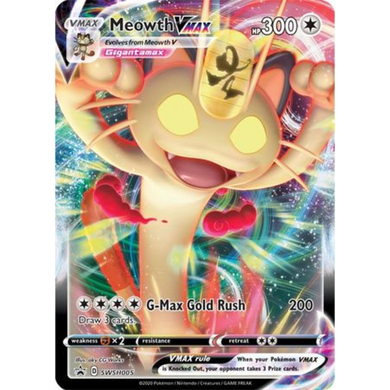 Meowth VMAX (SWSH005) (Jumbo Card) [Sword & Shield: Black Star Promos]