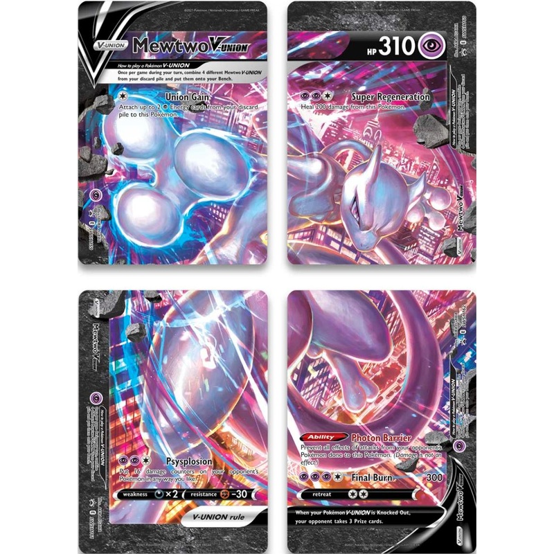 Mewtwo V-Union (Set of 4) [Sword & Shield: Black Star Promos]