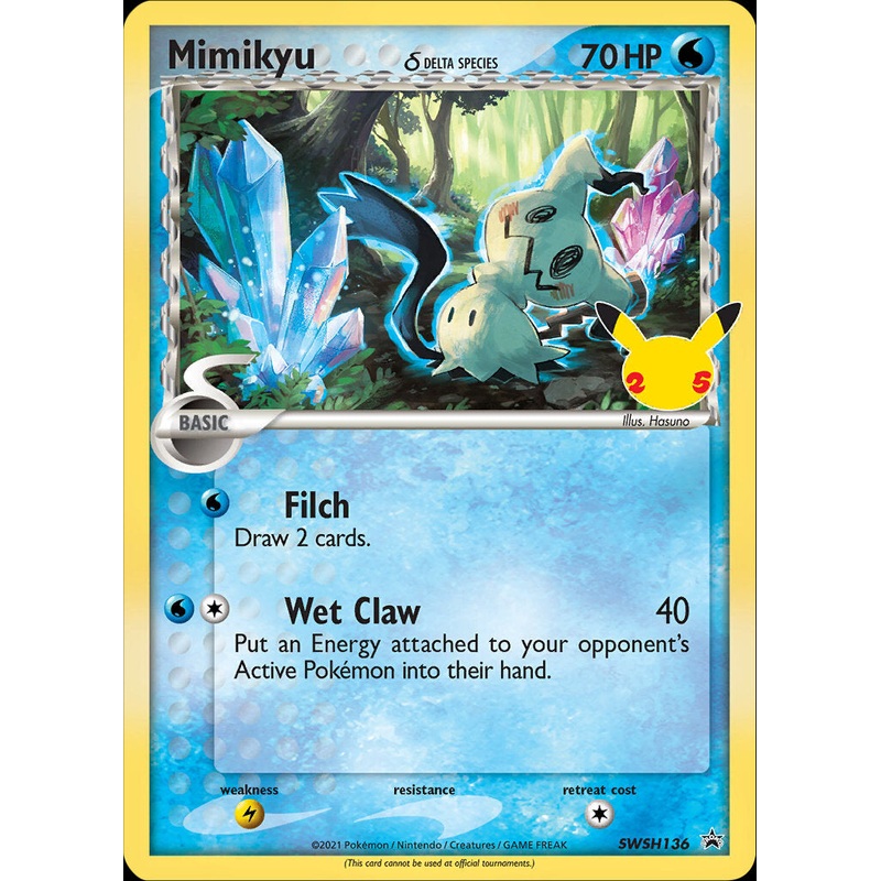 Mimikyu (SWSH136) (Delta Species) (Jumbo Card) [Sword & Shield: Black Star Promos]