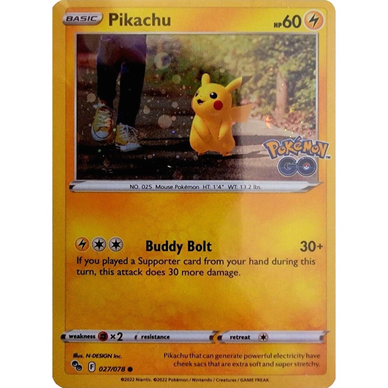 Pikachu (027/078) (Cosmos Holo) [Pokmon GO]