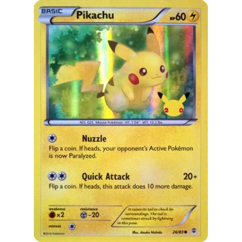 Pikachu (26/83) (20th Anniversary) [XY: Generations]