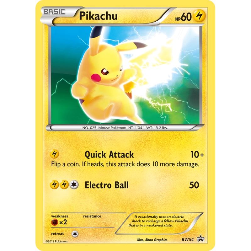 Pikachu (BW54) [Black & White: Black Star Promos]