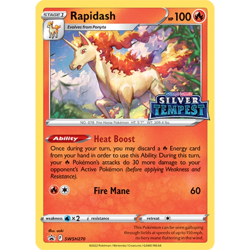 Rapidash (SWSH270) (Prerelease) [Sword & Shield: Black Star Promos]