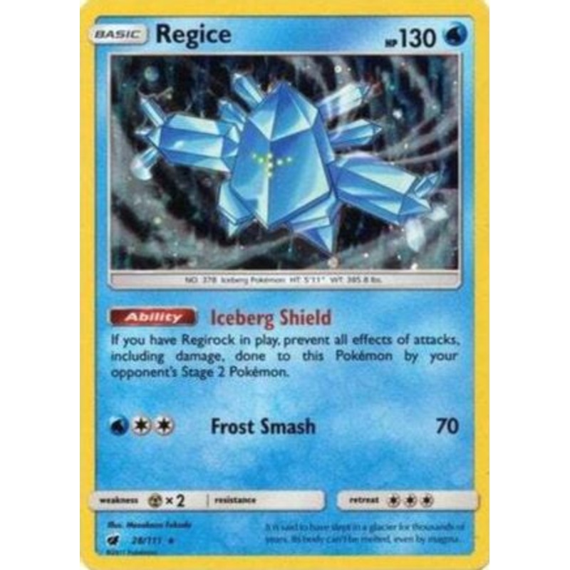 Regice (28/111) (Cosmos Holo) [Sun & Moon: Crimson Invasion]