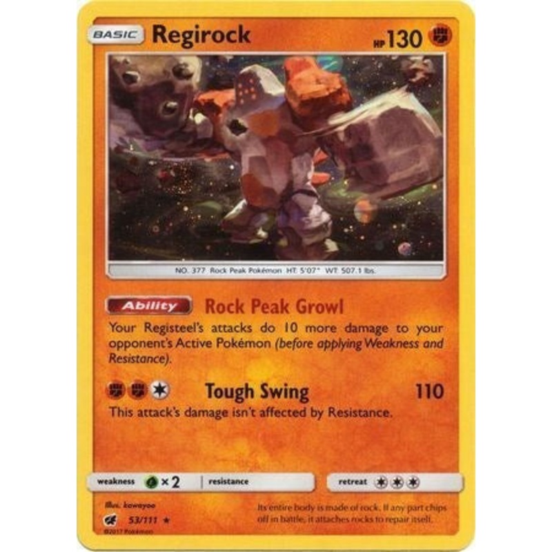 Regirock (53/111) (Cosmos Holo) [Sun & Moon: Crimson Invasion]