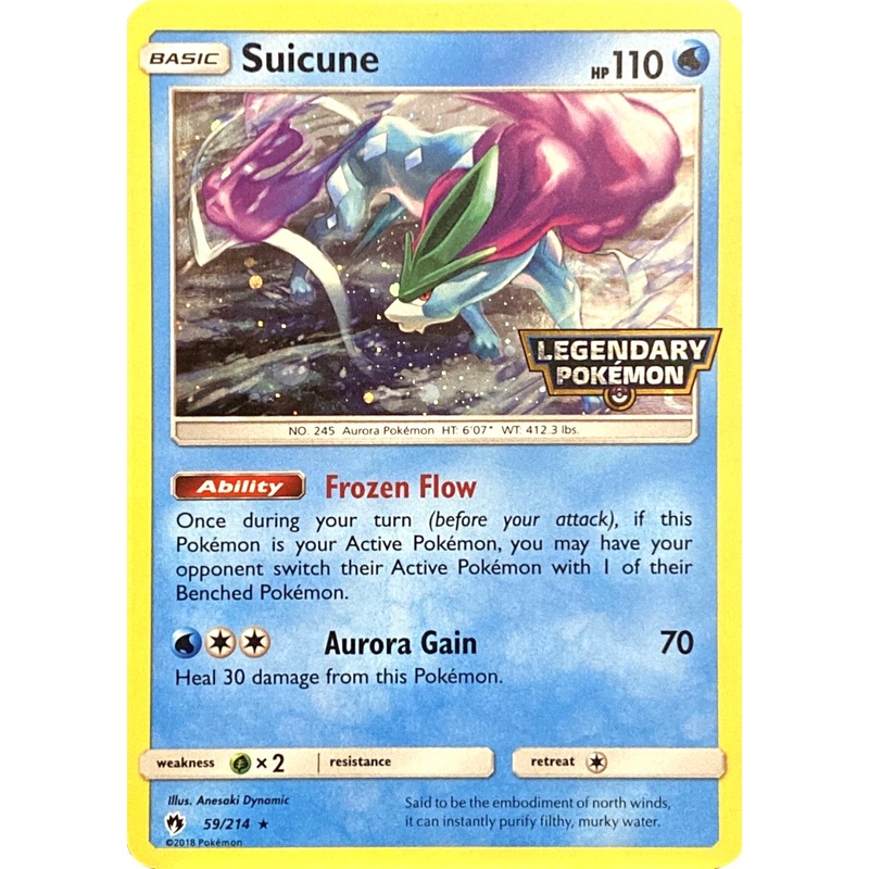Suicune (59/214) (Legendary Pokemon Stamped) [Sun & Moon: Lost Thunder]