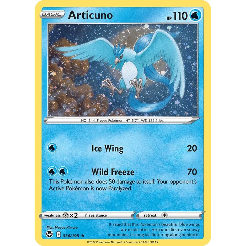 Articuno (036/195) (Cosmos Holo) [Sword & Shield: Base Set]