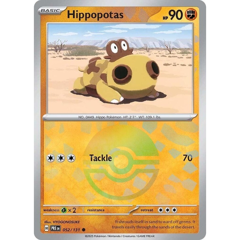 Hippopotas (052/131) (Poke Ball Pattern) [Scarlet & Violet: Prismatic Evolutions]
