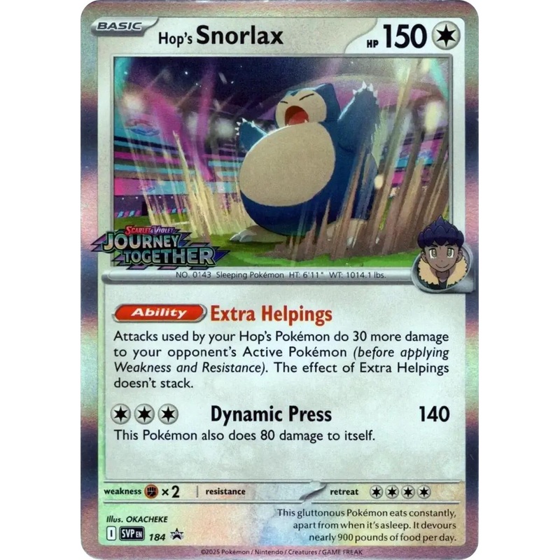 Hop's Snorlax (184) [Scarlet & Violet: Black Star Promos]