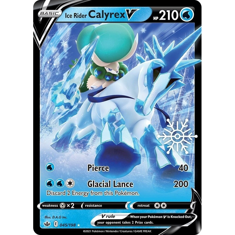 Ice Rider Calyrex V (045/198) (Holiday Calendar) [Sword & Shield: Chilling Reign]