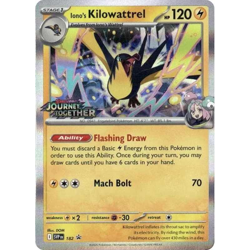 Iono's Kilowattrel (Prerelease) [Scarlet & Violet: Black Star Promos]