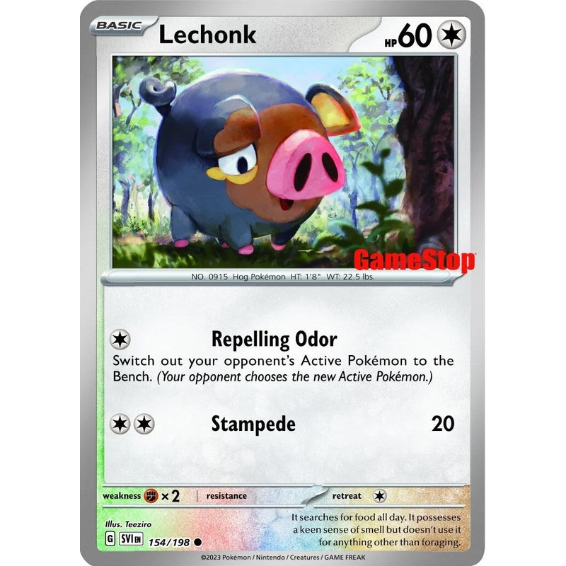Lechonk (154/198) (GameStop Promo) [Scarlet & Violet: Base Set]