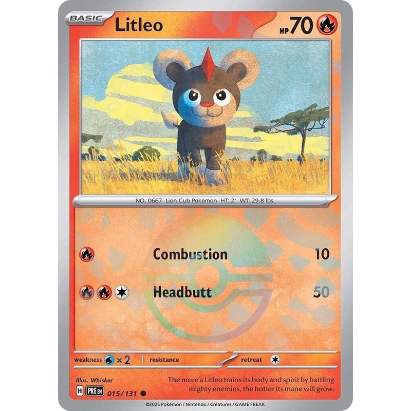 Litleo (015/131) (Poke Ball Pattern) [Scarlet & Violet: Prismatic Evolutions]