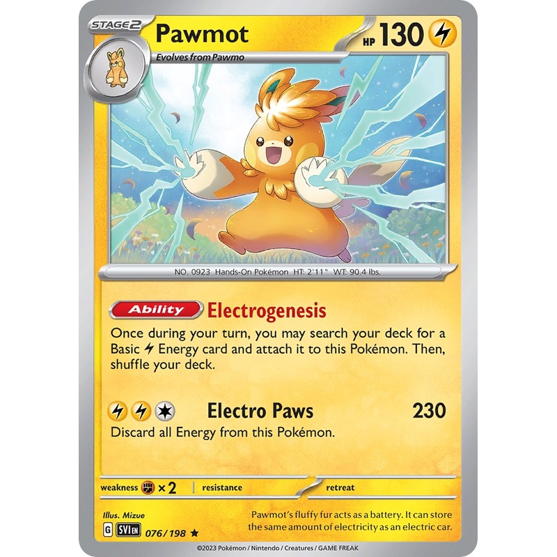 Pawmot (076/198) (Theme Deck Exclusive) [Scarlet & Violet: Base Set]