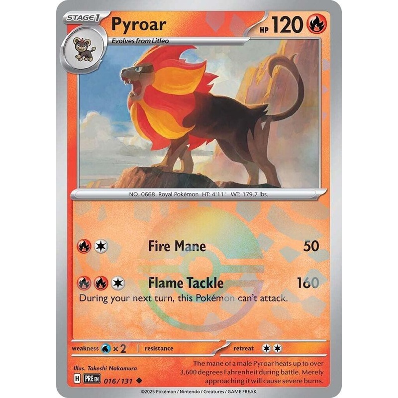 Pyroar (016/131) (Poke Ball Pattern) [Scarlet & Violet: Prismatic Evolutions]