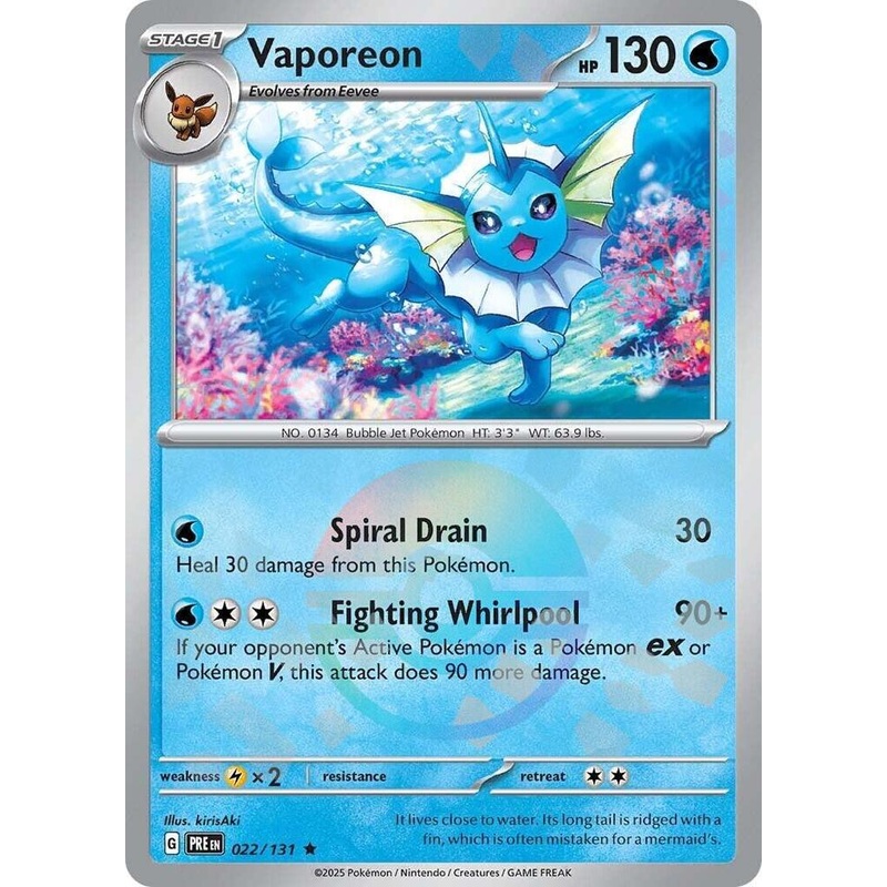 Vaporeon (022/131) (Poke Ball Pattern) [Scarlet & Violet: Prismatic Evolutions]