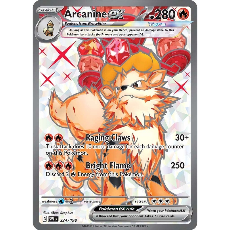 Arcanine ex (224/198) [Scarlet & Violet: Base Set]