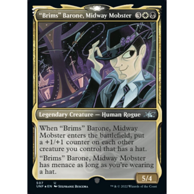 "Brims" Barone, Midway Mobster (Showcase) (Galaxy Foil) [Unfinity]