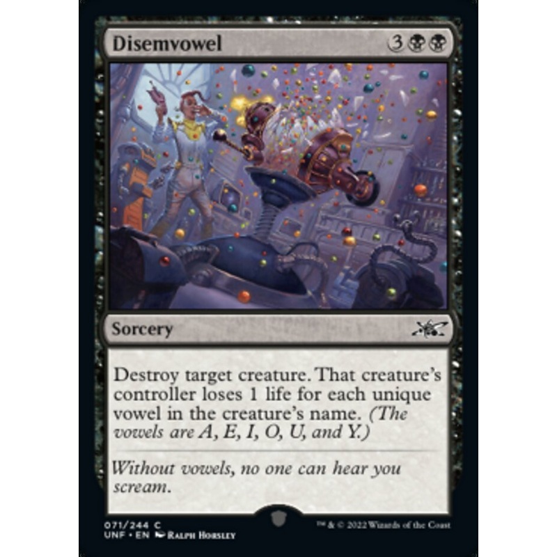 Disemvowel [Unfinity]
