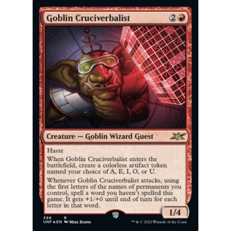 Goblin Cruciverbalist (Galaxy Foil) [Unfinity]