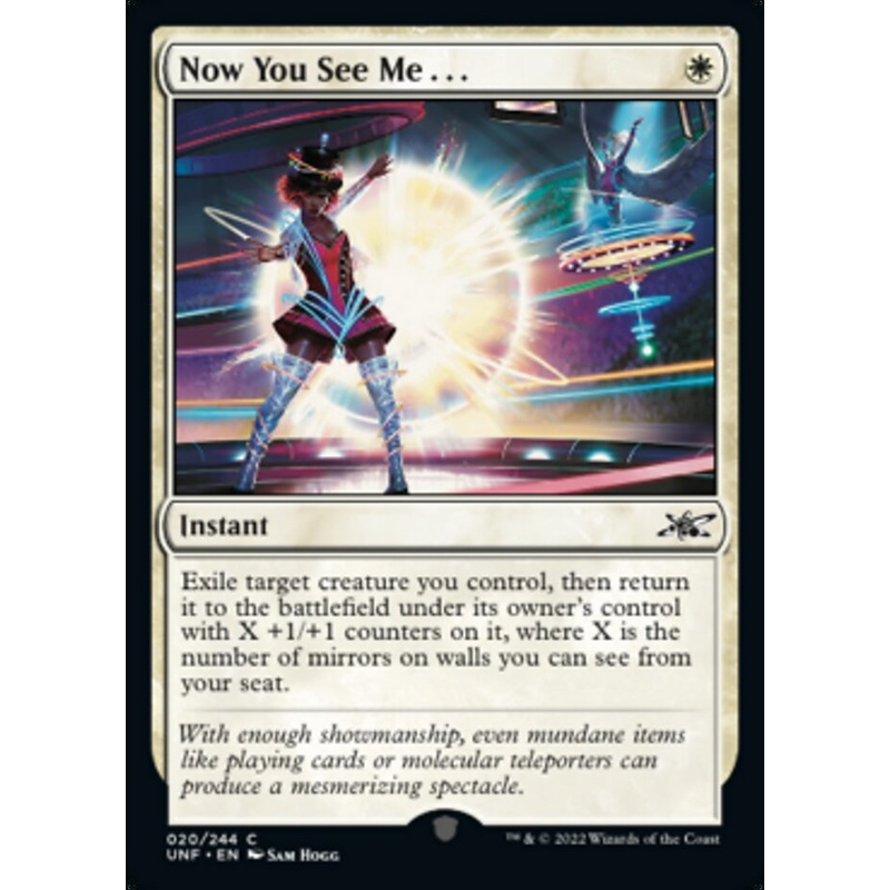 Now You See Me . . . [Unfinity]