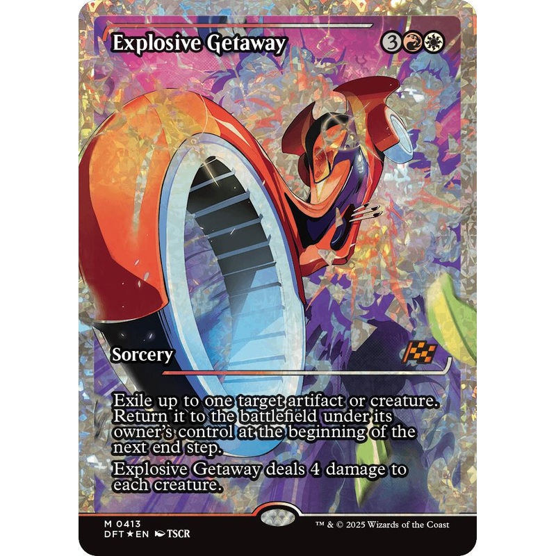 Explosive Getaway (Showcase Fracture Foil) (Japanese) [Aetherdrift]