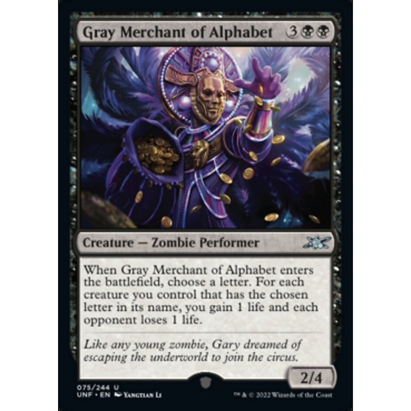 Gray Merchant of Alphabet [Unfinity]