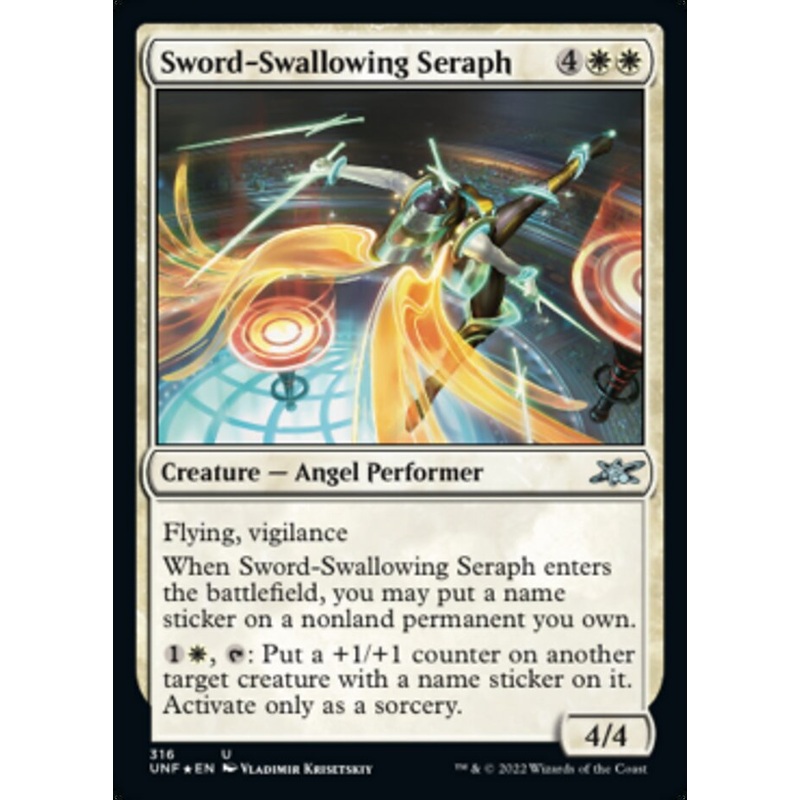 Sword-Swallowing Seraph (Galaxy Foil) [Unfinity]