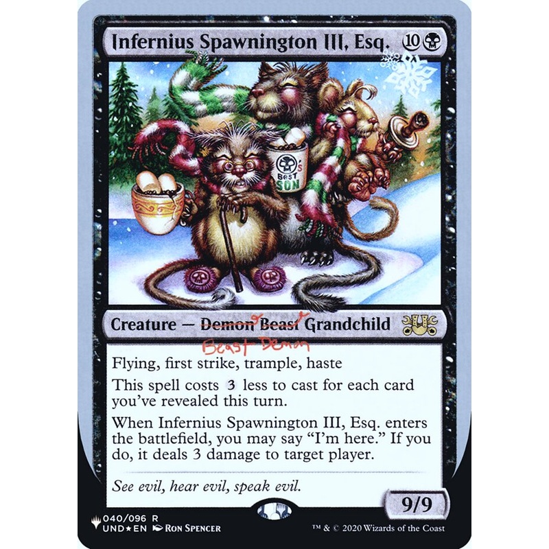 Infernius Spawnington III, Esq. (Unfinity Foil Edition) [The List]