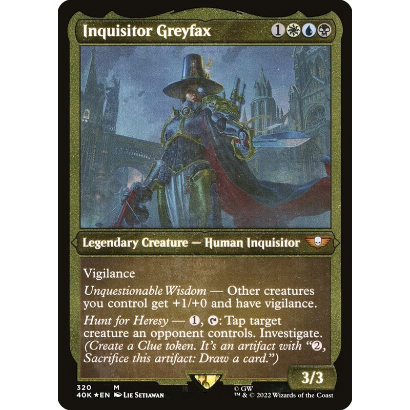 Inquisitor Greyfax (Display Commander) (Etched Foil) [Warhammer 40,000]