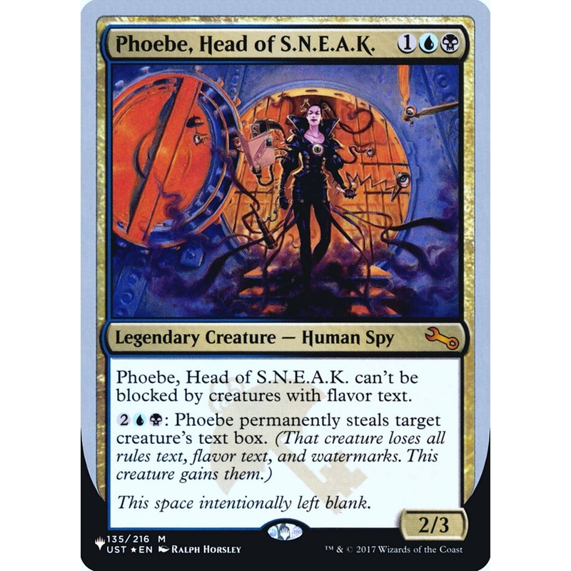 Phoebe, Head of S.N.E.A.K. (Unfinity Foil Edition) [The List]