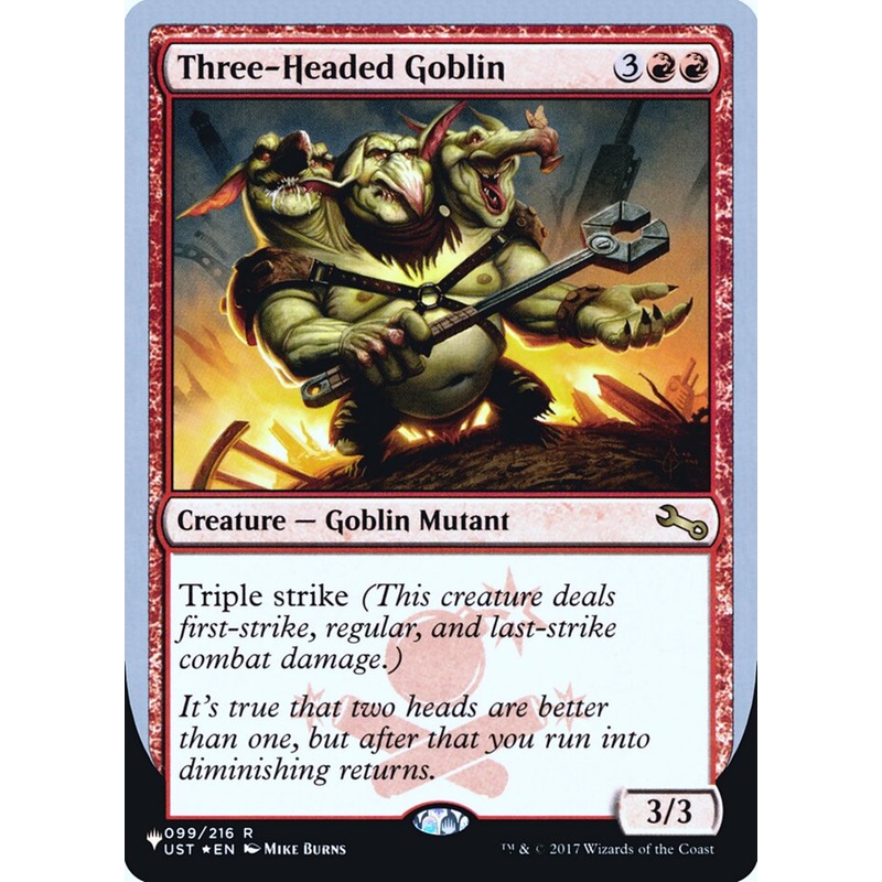 Three-Headed Goblin (Unfinity Foil Edition) [The List]