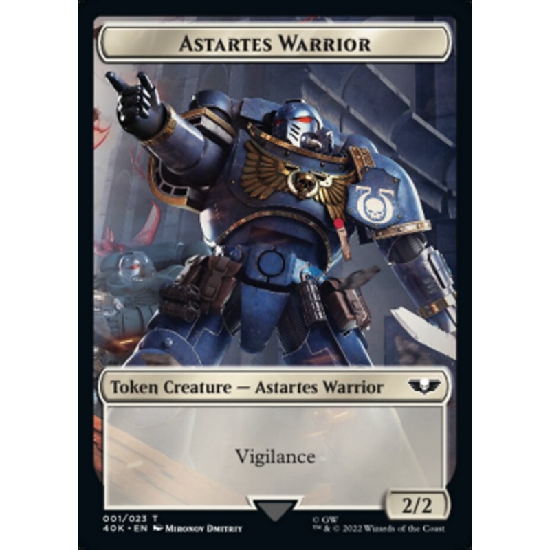 Astartes Warrior // Robot Double-Sided Token (Surge Foil) [Warhammer 40,000 Tokens]