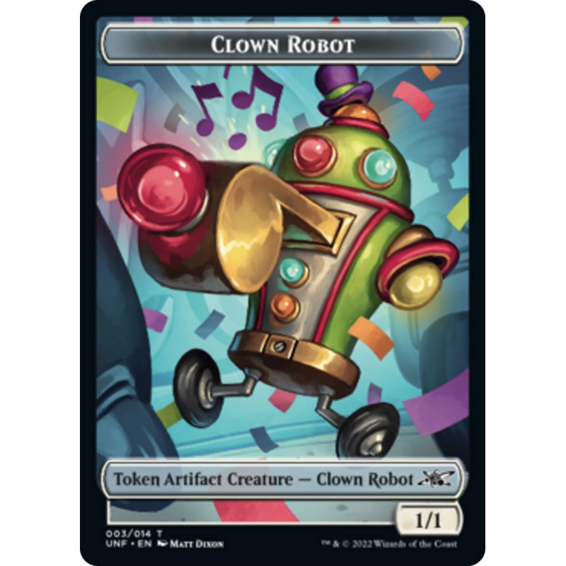Clown Robot (003) // Balloon Double-Sided Token [Unfinity Tokens]