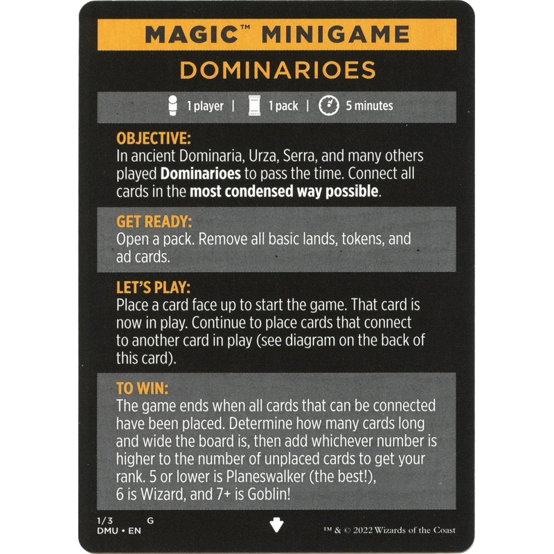Dominarioes (Magic Minigame) [Dominaria United Minigame]