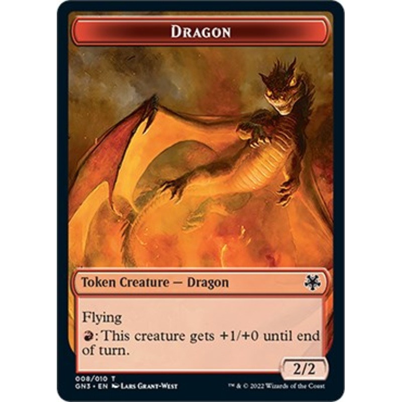 Dragon // Elf Warrior Double-Sided Token [Game Night: Free-for-All Tokens]