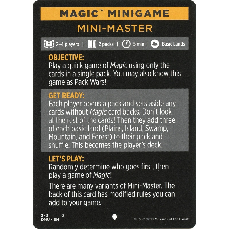 Mini-Master (Magic Minigame) [Dominaria United Minigame]