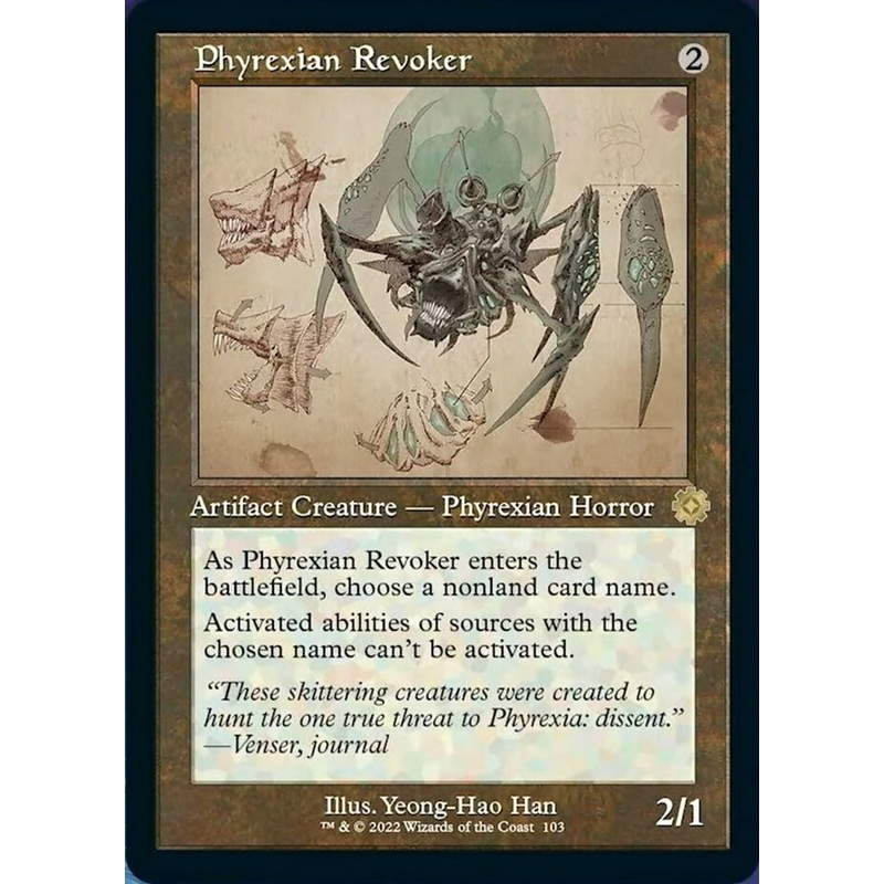 Phyrexian Revoker (Retro Schematic) [The Brothers' War Retro Artifacts]