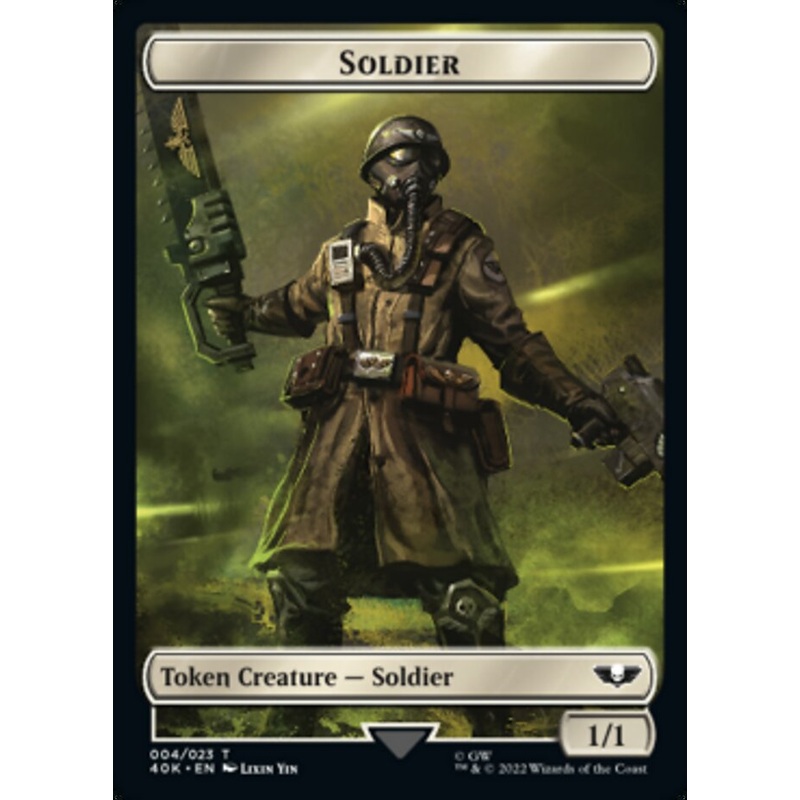 Soldier (004) // Arco-Flagellant Double-Sided Token (Surge Foil) [Warhammer 40,000 Tokens]