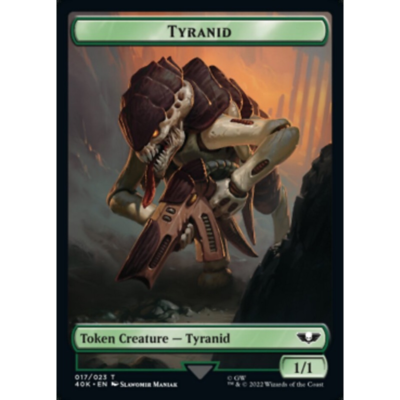 Tyranid (017) // Tyranid Gargoyle Double-Sided Token (Surge Foil) [Warhammer 40,000 Tokens]