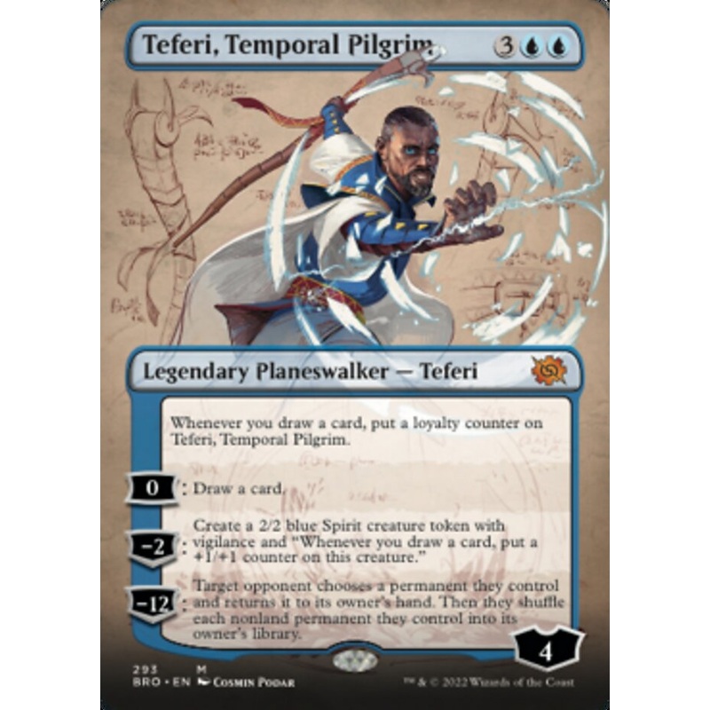 Teferi, Temporal Pilgrim (Borderless Alternate Art) [The Brothers' War]