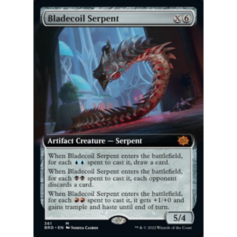 Bladecoil Serpent (Extended Art) [The Brothers' War]