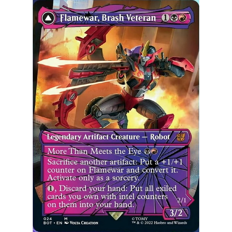 Flamewar, Brash Veteran // Flamewar, Streetwise Operative (Shattered Glass) [Transformers]