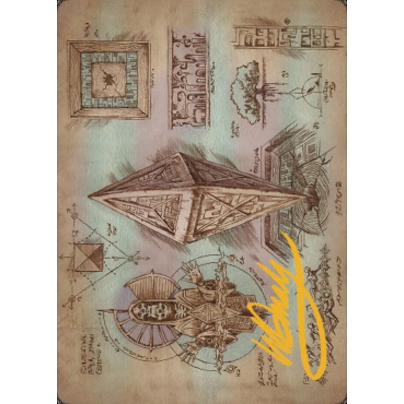 Keening Stone Art Card (Gold-Stamped Signature) [The Brothers' War Art Series]