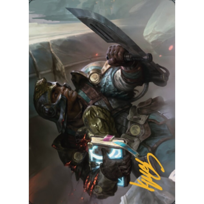 Retrieval Agent Art Card (Gold-Stamped Signature) [The Brothers' War Art Series]