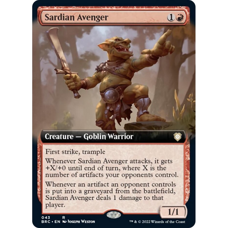 Sardian Avenger (Extended Art) [The Brothers' War Commander]