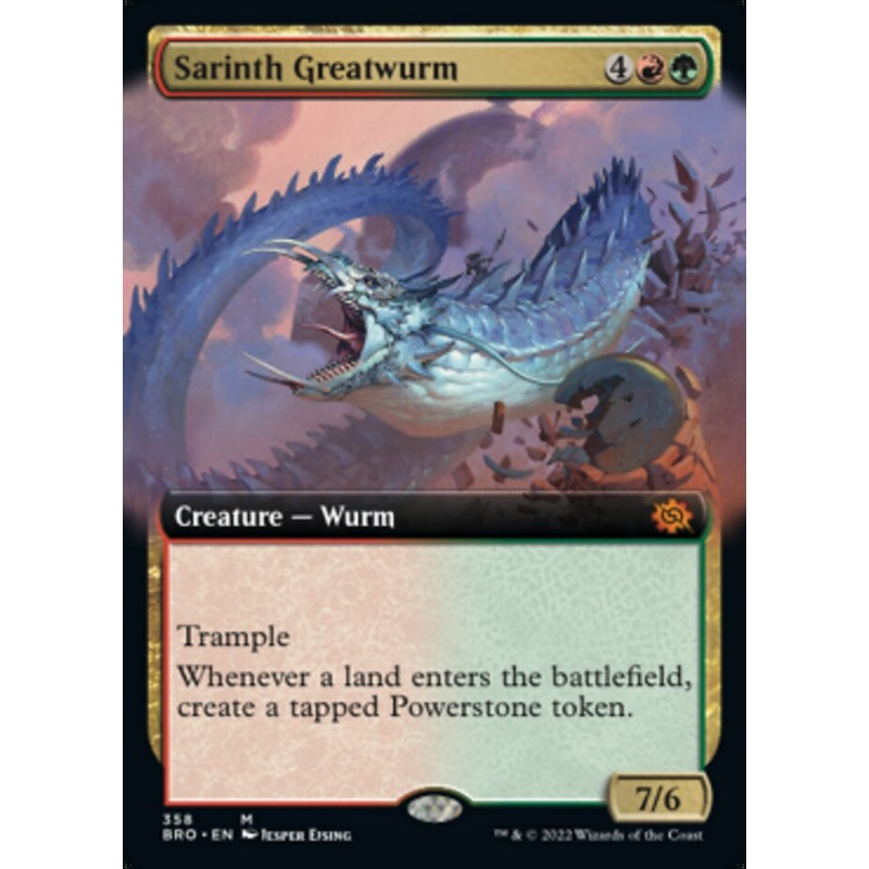 Sarinth Greatwurm (Extended Art) [The Brothers' War]