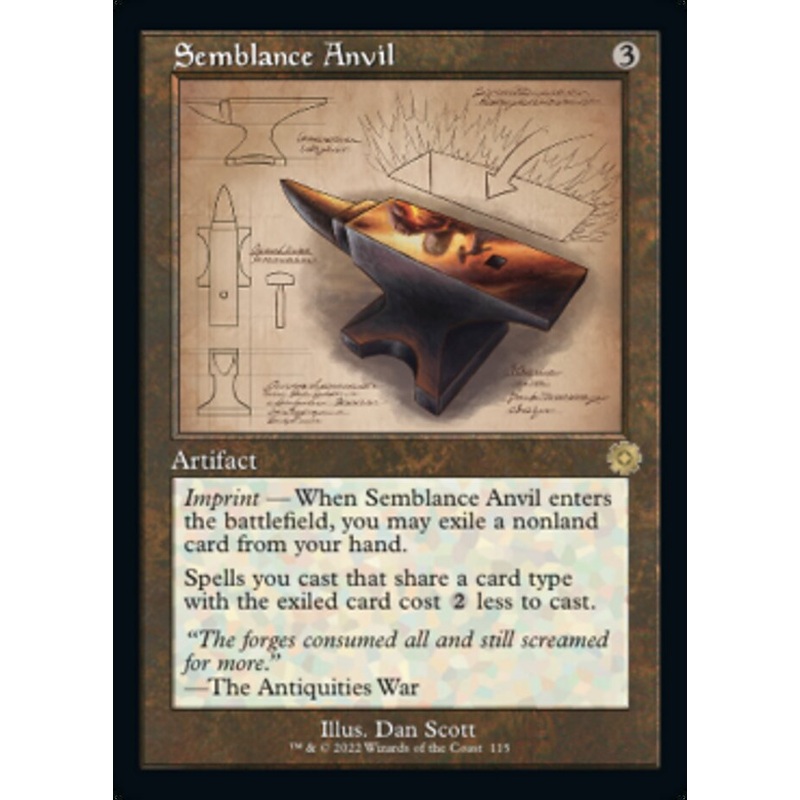 Semblance Anvil (Retro Schematic) [The Brothers' War Retro Artifacts]