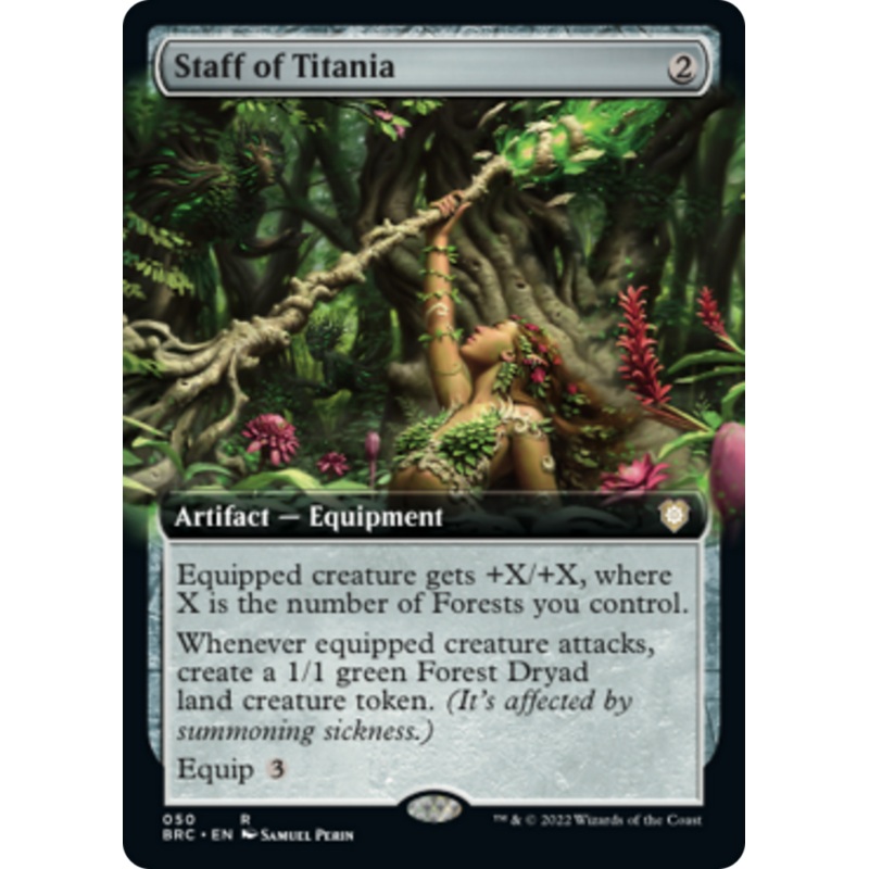 Staff of Titania (Extended Art) [The Brothers' War Commander]