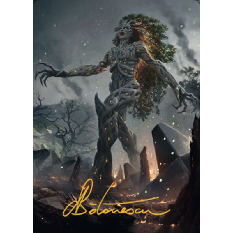 Titania, Gaea Incarnate Art Card (Gold-Stamped Signature) [The Brothers' War Art Series]